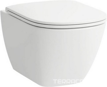 Унитаз подвесной 52х36см., безободковый, без сиденья, крепеж в компл.,  ZZ Laufen Lua 8.2008.0.000.000.1