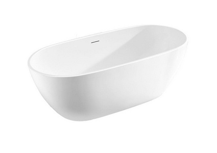 Ванна 1800х815хh580мм, отдельностоящая, интегрир.слив перелив, д/к цв.хром в компл.,(акрил цв.белый), Vincea ZZ Vincea Ванны VBT-408-1800