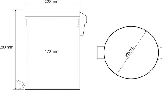 Ведро мусорное 5л, (цв. белый),  ZZ Bemeta Hotel 104315014