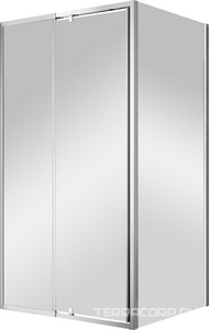 Душ.огражд.прямоуг.1100-1200х1000хh1950мм, распаш.дверь с непод.сегм.вход 565мм и бок.стенкой, Правое/Левое, (ст.прозр.6мм, фурн.цв.хром),  ZZ Cezares Variante VARIANTE-AH-1-110/120-100-C-Cr