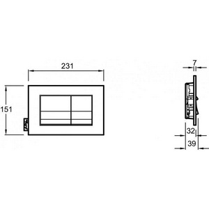 Клавиша двойного смыва для инсталляции, цвет белый ZZ Jacob Delafon Универсал E20858-00