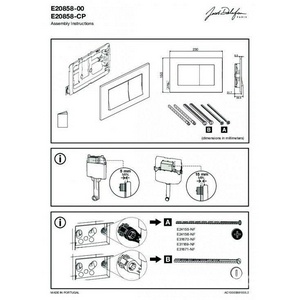 Клавиша двойного смыва для инсталляции, цвет белый ZZ Jacob Delafon Универсал E20858-00