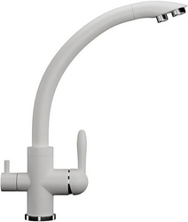Смеситель Ulgran U-017 341 молочный, для кухонной мойки| 14x33x23