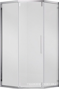 Душевой уголок 1000х1000хh2000мм, 5-ти угольный, раздвижная дверь правая/левая, с 2 неподв.сегментами, (стекло прозрачное 6мм, фурн.цв.хром),  ZZ Vincea Show VSP1-4SH100CL