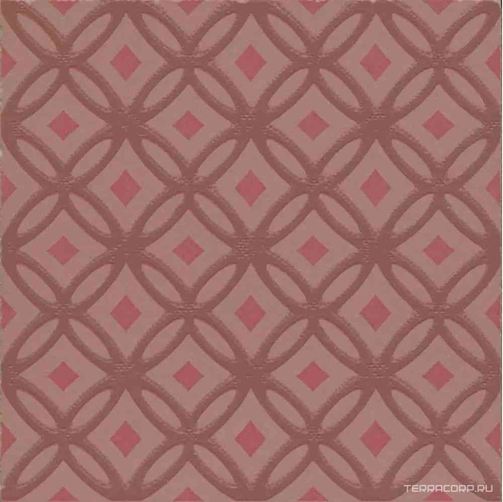 Декор Агуста 1 розовый матовый 9,8x9,8