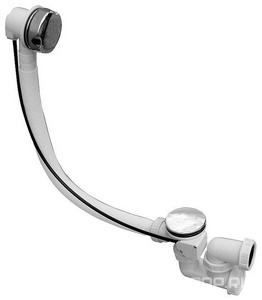 Слив-перелив для ванны, полуавтомат, (пластик цв.белый/хром), Rav Slezak Riho Универсал MD0471