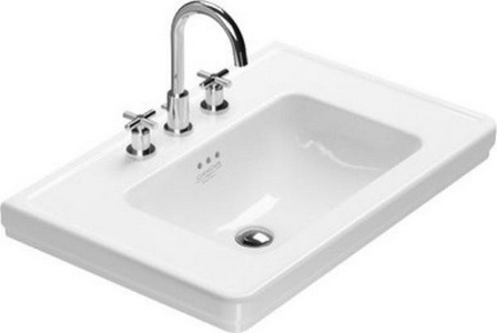 Раковина 75х50см, с 1 отв.д/смесителя, крепёж в компл.,  ZZ Catalano Canova Royal 175CV00