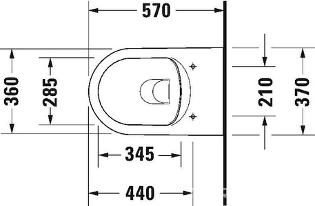 Унитаз подвесной, 370х570мм, без смывного края, сиденье с микролифтом, крепл. в компл., (с покрытием WonderGliss),  ZZ Duravit ME by Starck 452909 00 A11