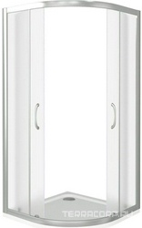 Душевое ограждение "Latte" 120*80 см стекло Грейп., БЕЗ поддона, профиль хром ZZ