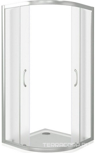 Душевое ограждение "Latte" 120*80 см стекло Грейп., БЕЗ поддона, профиль хром ZZ Good Door LATTE ЛА00017