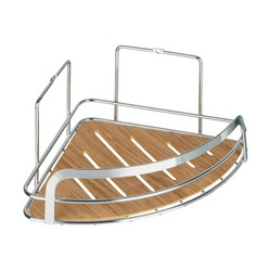 Полка для ванной комнаты угловая одинарная, Wood XX