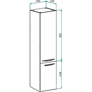 Шкаф-пенал Bellezza  35 L капучино Bellezza Луиджи 4629204182457