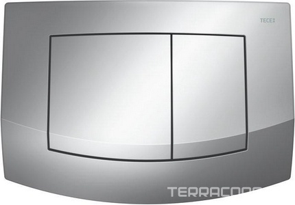 Панель смыва с двумя клавишами, для застенного модуля д/унит., д/горизонт/вертик. установки, (пластик цв.хром матовый),  ZZ Tece TECEambia 9240225