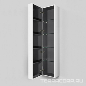 Шкаф-колонна подвесная, 350*350*1650 мм, петли слева, цвет белый глянец ZZ AMPM Spirit M70ACHL0356WG