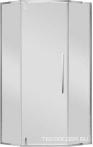 Душевой уголок 900х900хh1950мм, 5-ти угольный, распашн.дверь правая/левая, с 2 неподв.сегмент.(ст.прозр.6мм Easy Clean, фурнит.цв.хром),  ZZ Vincea Slim-N VSP-4SN900CL