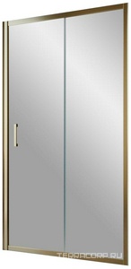 Дверь в нишу , 145*190 см, двухстворчатая раздвижная, профиль бронза, стекло сатин ZZ Vegas Glass ZP ZP 0145 05 10