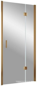 Дверь в нишу , 100x190 см, одностворчатая распашная, правая, профиль бронза, стекло шиншилла ZZ Vegas Glass AFP AFP 100 05 02 / правая