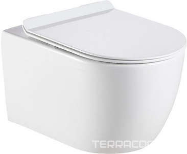 Унитаз подвесной с крышкой-сидением микролифт, безободковый, цв.белый Aquanet Logan 261951