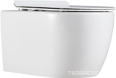 Унитаз подвесной с крышкой-сидением микролифт, безободковый, цв.белый Aquanet Logan 261951