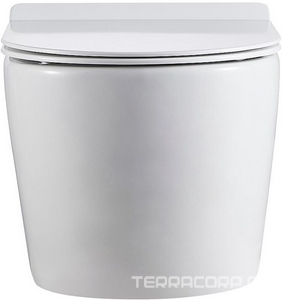 Унитаз подвесной с крышкой-сидением микролифт, безободковый, цв.белый Aquanet Logan 261951