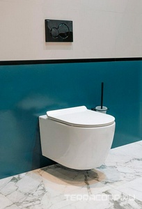 Унитаз подвесной с крышкой-сидением микролифт, безободковый, цв.белый Aquanet Logan 261951