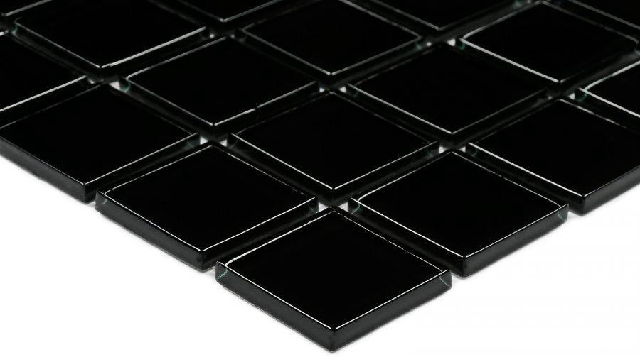 Мозаика Bonaparte Мозаика стеклянная Black glass (25x25x4) 30x30 Комбинированный, фото 4