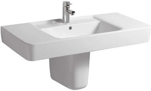 Раковина 1000х480мм, с 1 отв.д/смесит., с переливом, (без креплений),  ZZ Geberit Renova Plan 125100000