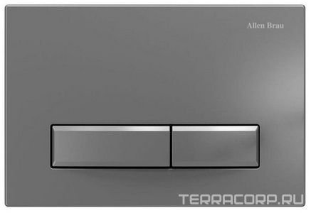 Кнопка двойного смыва, пневм., для инсталляции д/унитаза, (пластик цв.сатин),  ZZ Allen Brau Fantasy 9.20003.MG