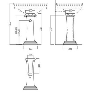 Пьедестал для раковины  ZZ Devon & Devon Rose IBCOLROSE
