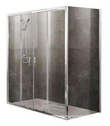 UNIQUE-AH-21-150/180-80-P-Cr Душевой уголок | ZZ