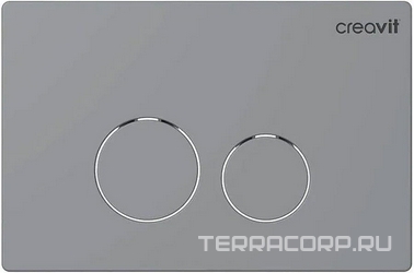 Кнопка смыва TERRA двойная для инсталляций арт GP9003.00, матовый хром, ZZ