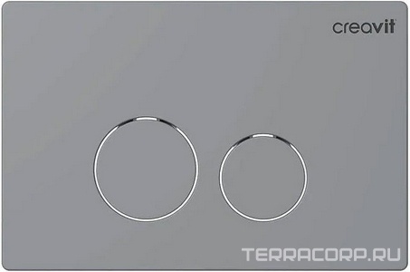 Кнопка смыва TERRA двойная для инсталляций арт GP9003.00, матовый хром, ZZ Creavit Универсал GP9003.00