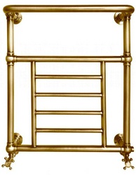 Полотенцесушитель 670хh897х110мм, подвод воды int.596мм, (цв.бронза), краны, крепёж в компл., (ГВС), Salerno XX