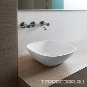 Раковина накладная на столешницу, 350х360хh1145мм, без отв.д/смесителя, (цв. белый),  ZZ Laufen Ino 8.1230.0.000.109.1