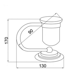 Стакан Boheme Murano 10911-BR, для зубных щеток настольный, цвет бронза ZZ Boheme Универсал 10911-BR