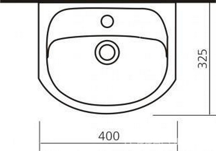 Раковина "Sanita Mango 40" cм. для мебели , белая ZZ Санта Сити 418824