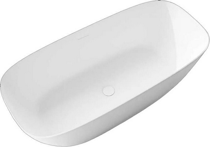 Ванна 1700х720хh550мм, отдельностоящая, интегрир.слив перелив, д/к в цвет ванны в компл.,(иск.камень Solid Surface цв.белый мат), Vincea ZZ Vincea Ванны VBT-6S02MW