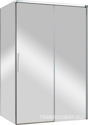 Душевой уголок 1200х800х1950мм, правый/левый, (стекло прозрачное 8мм, фурнитура цв.хром), Duet Soft-M ZZ