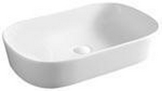 Раковина накладная на столешницу, овальная 650х415хh125мм, без отв.д/смесит., без перелива, (цв. белый),  ArtСeram Ghost GHL002 01; 00
