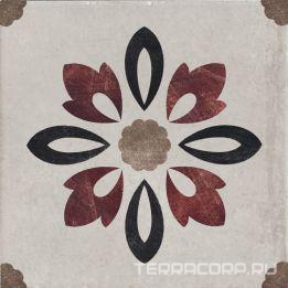 Керамогранит CIR Via Emilia Rivalta Grigio Inserto Fiore 20x20 Комбинированный, фото 3