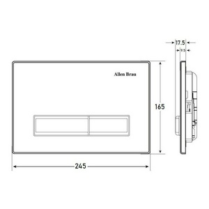 Кнопка двойного смыва, пневм., для инсталляции д/унитаза, (пластик цв.черный матовый),  ZZ Allen Brau Fantasy 9.20003.31
