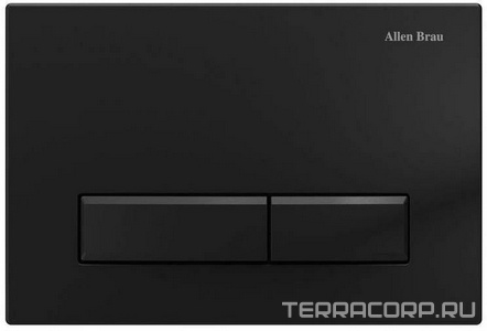 Кнопка двойного смыва, пневм., для инсталляции д/унитаза, (пластик цв.черный матовый),  ZZ Allen Brau Fantasy 9.20003.31