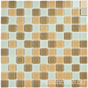 Мозаика Bonaparte Мозаика стеклянная Raf coffee  (25x24x4) 30x29,9 Комбинированный 