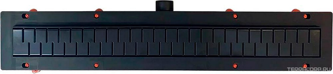 Водоотводящий желоб 550 мм MEDIUM, с решеткой, цв.черный Veconi Универсал V550MB