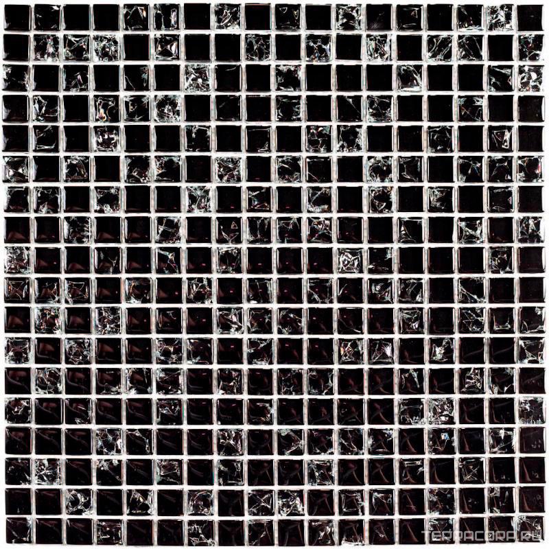 Мозаика Bonaparte Мозаика стеклянная Strike Black (15x15x8) 30x30 Комбинированный, фото 3