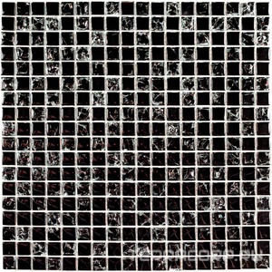 Мозаика Bonaparte Мозаика стеклянная Strike Black (15x15x8) 30x30 Комбинированный 
