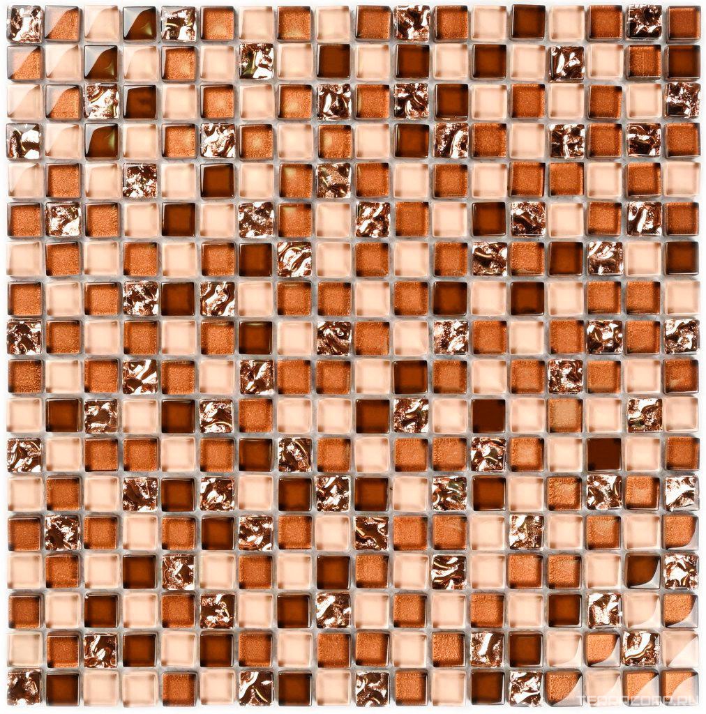 Мозаика Bonaparte Мозаика стеклянная Ochre Rust (15x15x8) 30x30 Комбинированный, фото 3