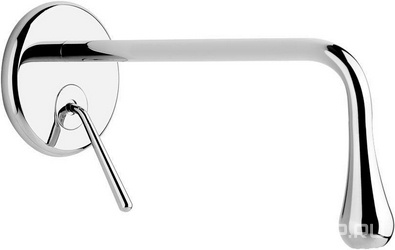 Смеситель для раковины, настенный, (внешняя часть БЕЗ встраив. части арт. 33687), излив 250мм, без донного клапана, (цв. хром), Goccia ZZ