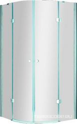 Душ. уголок 900х900хh1950мм, 1/4 круга, R550мм, 2 расп.двери, вход 680мм, с 2-мя неподв.сегм., (стекло прозр., 6мм, фурн/хром), Verona ZZ