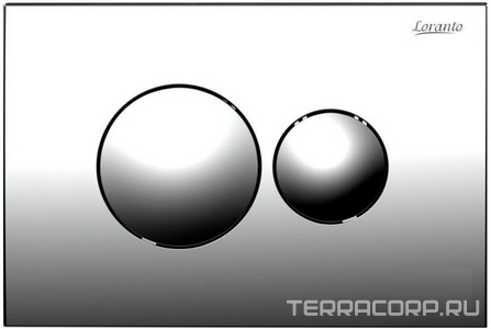 Кнопка смыва двойная для инсталляции (круглая), цвет хром глянец ZZ Azario Azario 7312